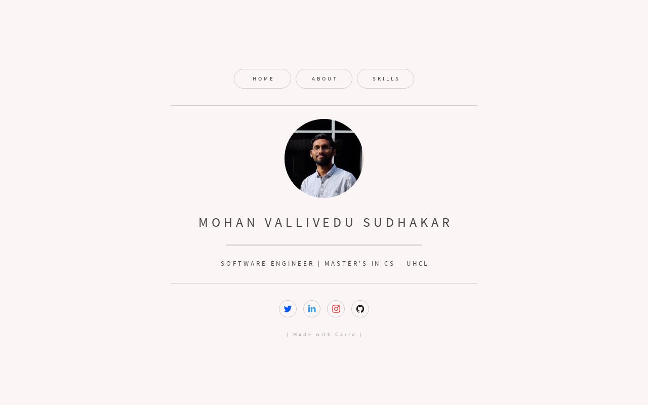 Carrd profile picture for @mohan